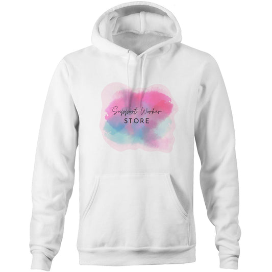 Support Worker Store AS Colour Stencil - Pocket Hoodie Sweatshirt - SupportWorkerStore