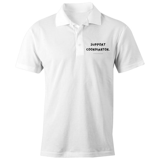 Support Coordinator Whie Polo - S/S Polo Shirt - SupportWorkerStore