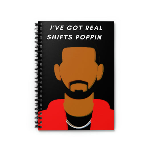 Real shift Poppin Spiral Notebook - Ruled Line - SupportWorkerStore