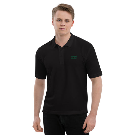 Support Worker Men's Premium Polo - SupportWorkerStore